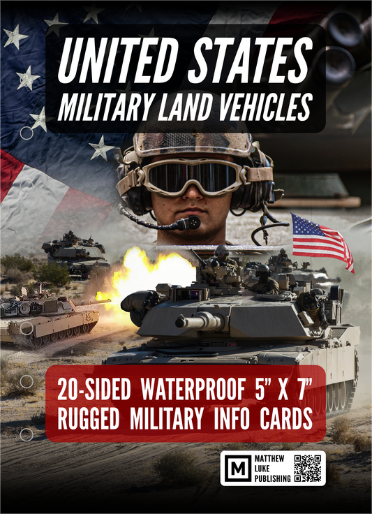 US Army & Marine Corps Vehicles – 10 Waterproof Military Info Cards